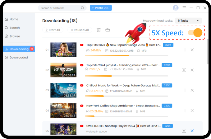 5X Download Speed